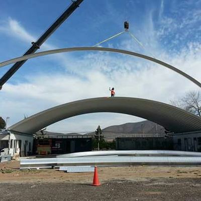 Cubierta curva Aeropuerto La Serena.