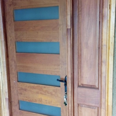 Puerta patio trasero.