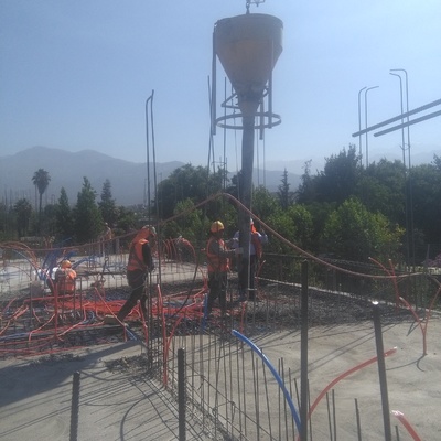 hormigonado radier estacionamiento