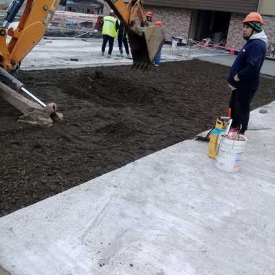 Excavación para malla a tierra