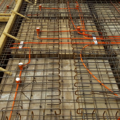 Canalización de loza de segundo piso