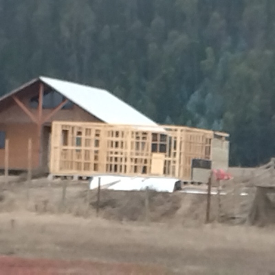 Proceso intermedio construcción de cabaña