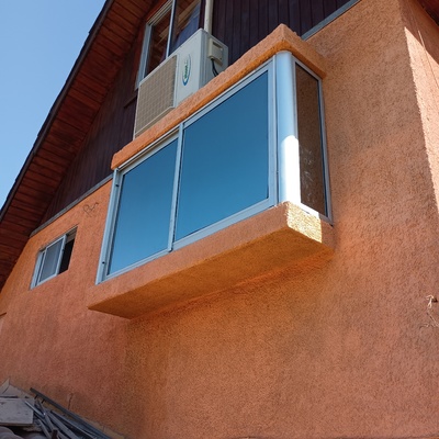 Ventana de aluminio con termopanel solar cool de 6mm