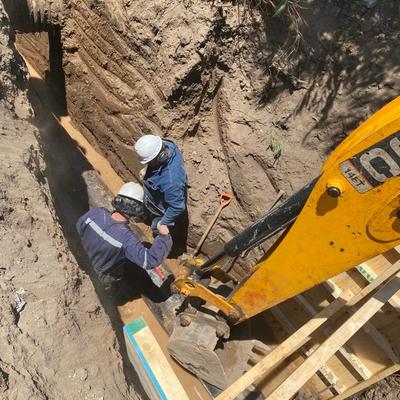 Excavacion para la instalacion de camara de valvulas