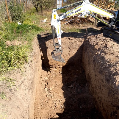 Excavación para acumuladores de agua