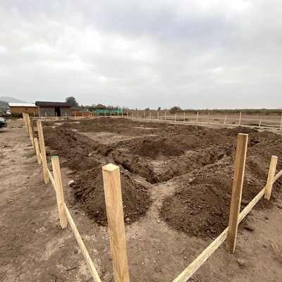 Excavaciones de fundaciones para vivienda