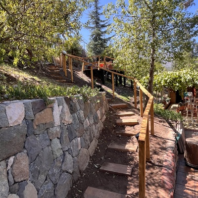 Recorrido de durmientes de madera