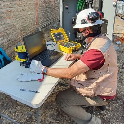 Medición de malla eléctrica existente.