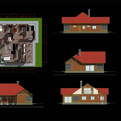 Planta y Elevaciones