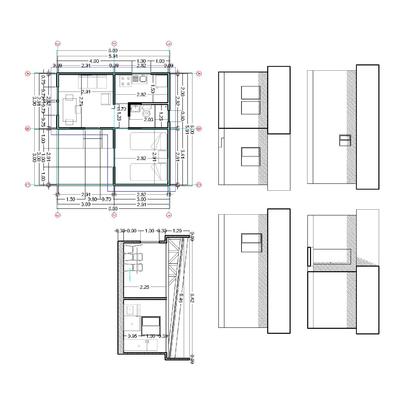 plano cabaña de 27 m2