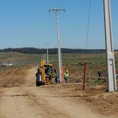 Ampliación línea eléctrica. Chillán