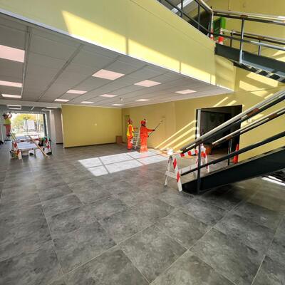 Pintura interior en proceso — así trabajamos