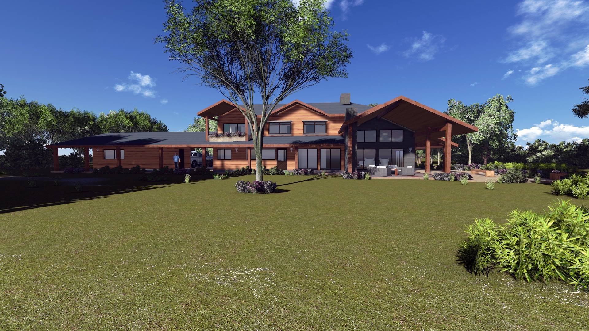 cabaña, casa campo