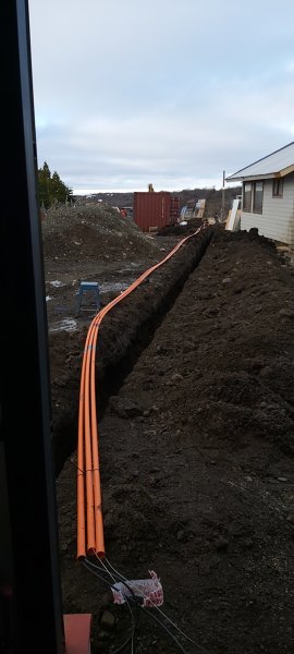 Canalización de alimentación soterrada para Taller Trifásico