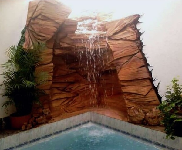 Terminado Cascada en picina