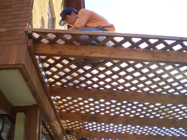 cobertizo viga a la vista 