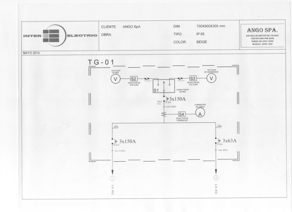 Diagrama Unilineal tablero N°2