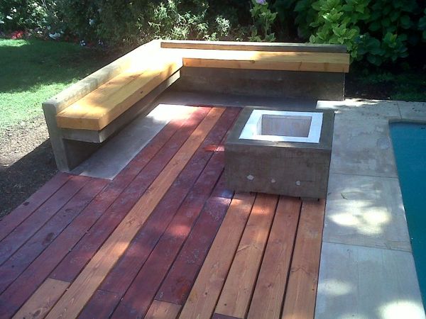 FOGON Y ASIENTO EN BORDE PISCINA