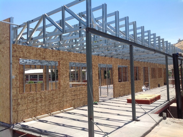 obra gruesa Salas segundo piso Escuela Jacarandá