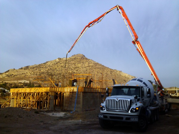 Llenado losa Casa Giakoni