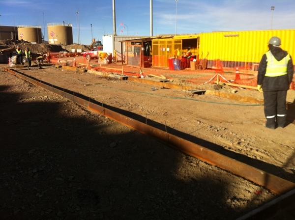 radier en faena minera