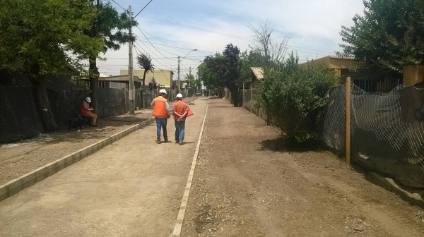 Pasaje Los Vilos antes de la colocación de hormigón