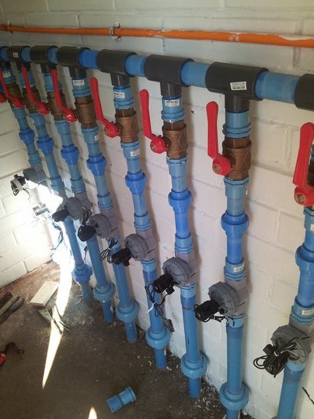 Reparación sistema de riego automático.