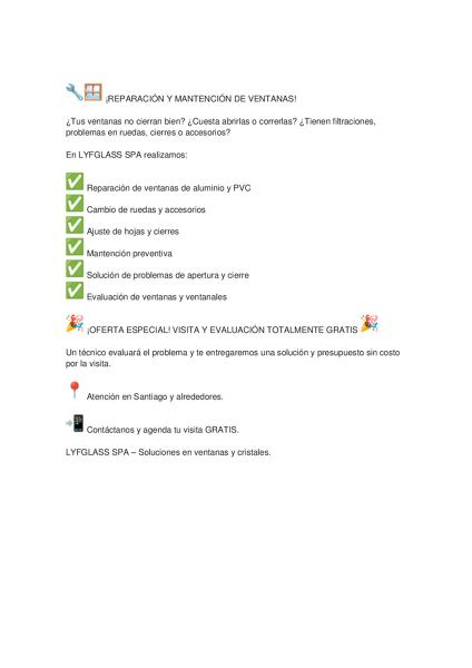 reparacion y mantencion