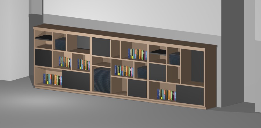 3D Módulos bajo muro principal