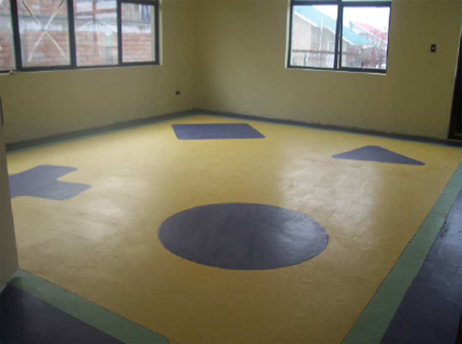 Aula durante instalación