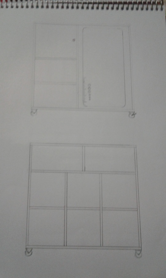 Bosquejo mueble de ciencia