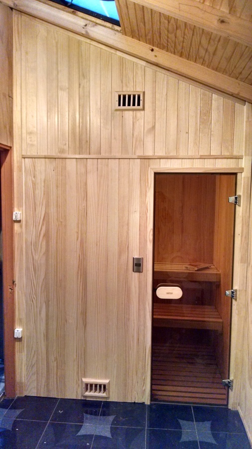 Cabina Sauna, bajo cobertizo