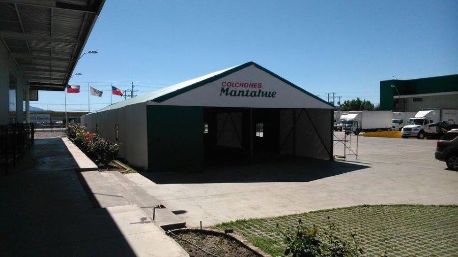 Carpa para bodega y sala de ventas