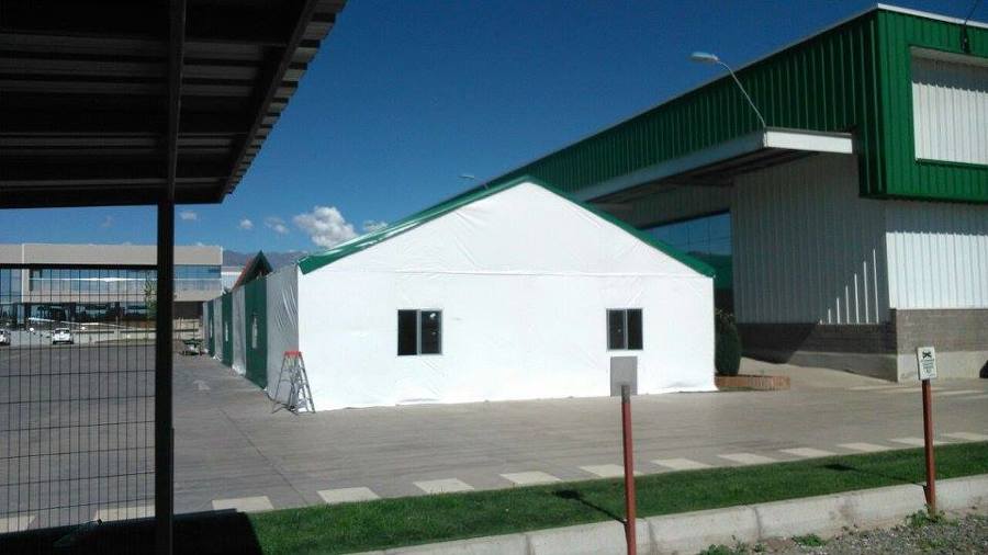 Carpa para bodega y sala de ventas