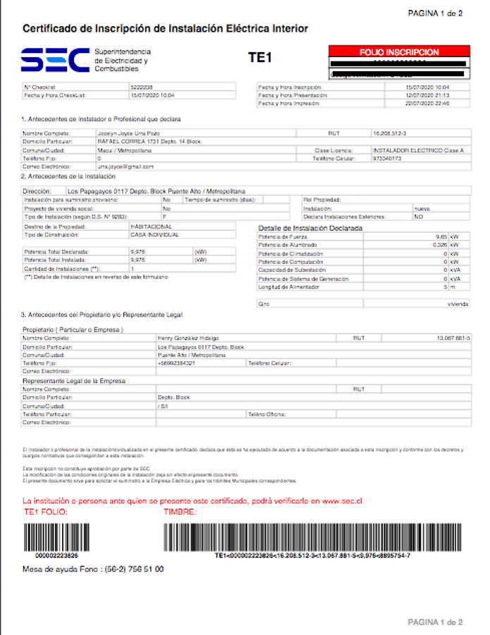 Certificado SEC