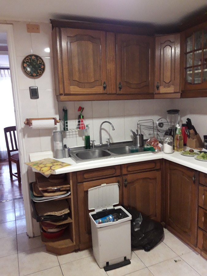 Cocina antes, lavaplatos lado puerta