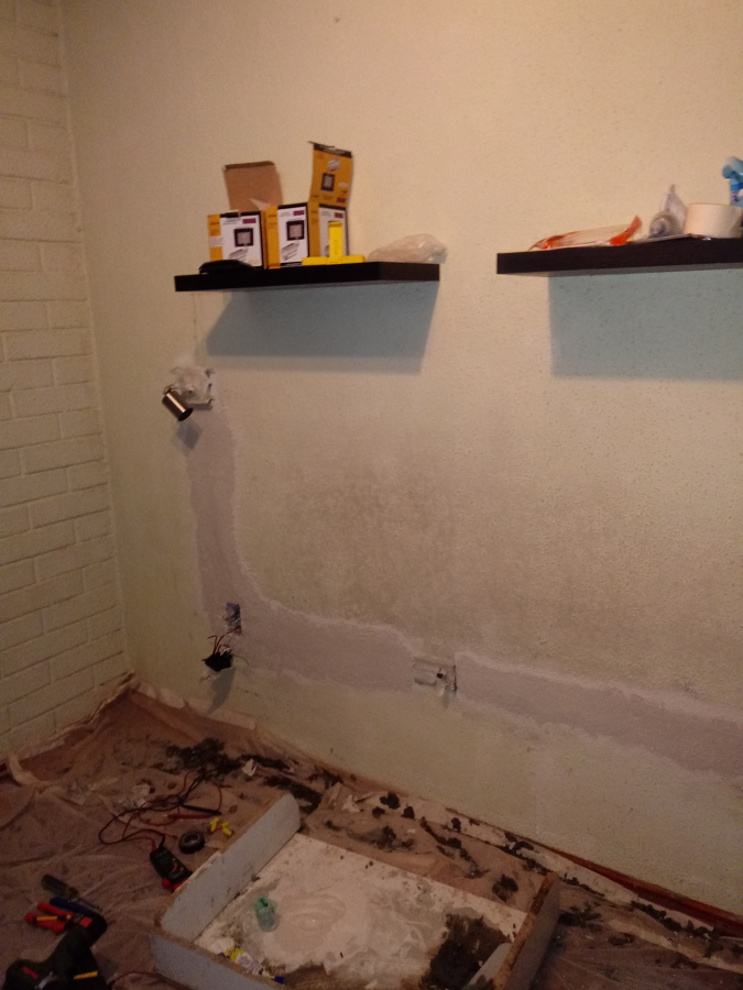 Colocación de mortero listo para muro