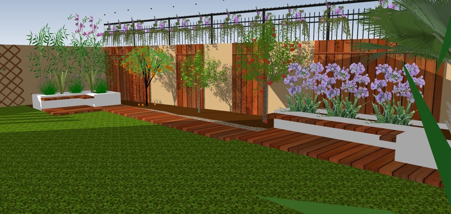 Construccion jardines condominio Machalí.