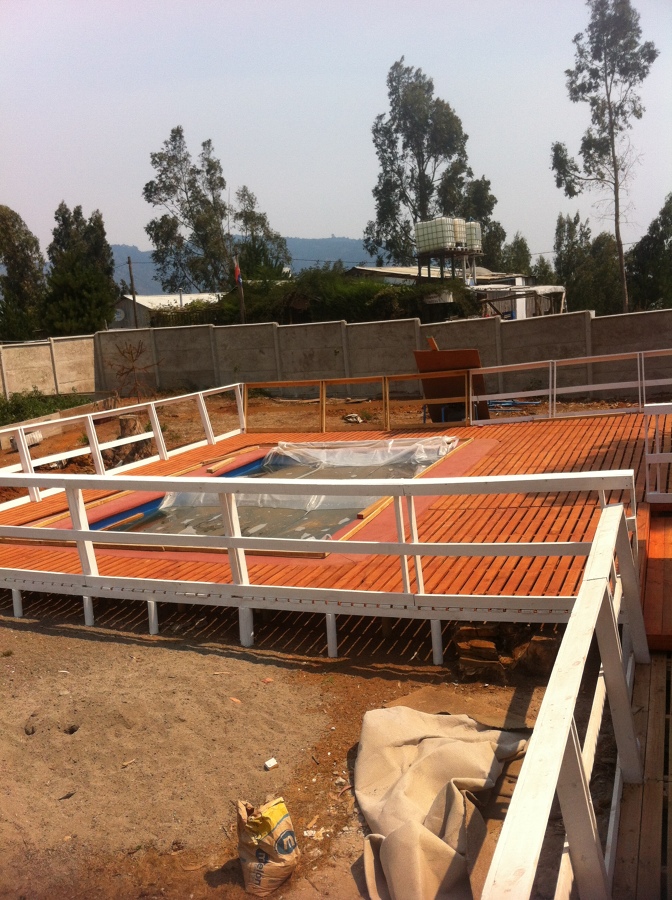 construcción piscina