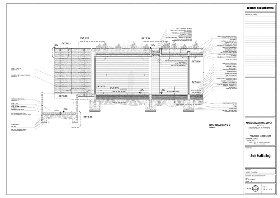 Foto: Detalle Constructivos Habitacion con Cubierta Verde de Mo