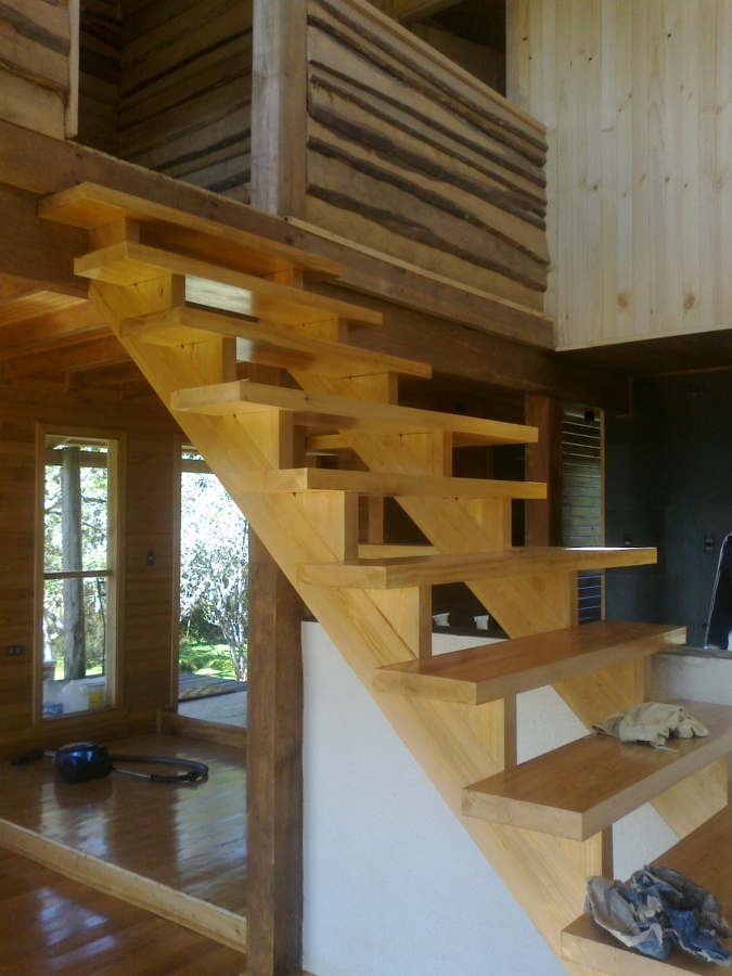 Detalle escalera. Casa Pindapulli. Dalcahue. Chiloé