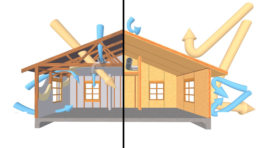 Diferencia térmica con una vivienda convencional (madera y albañilería)