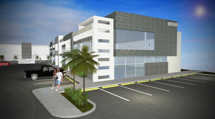 Diseño de fachada para Centro Comercial ANTARTICA