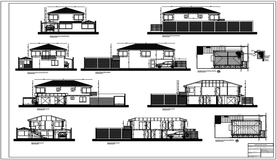 elevaciones y cortes