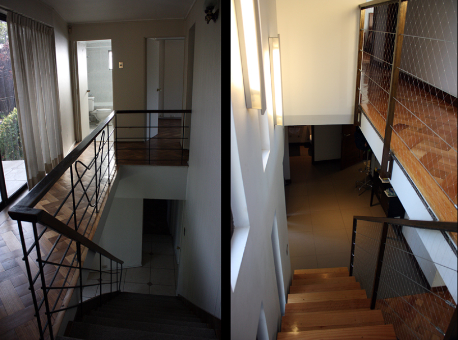 Escalera: antes y después