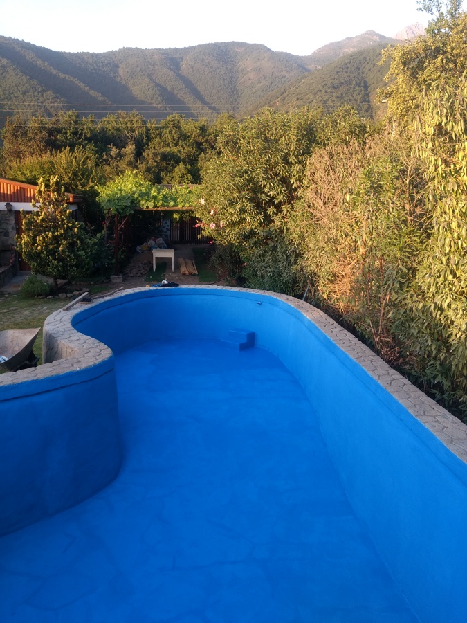 estado final de trabajo en piscina