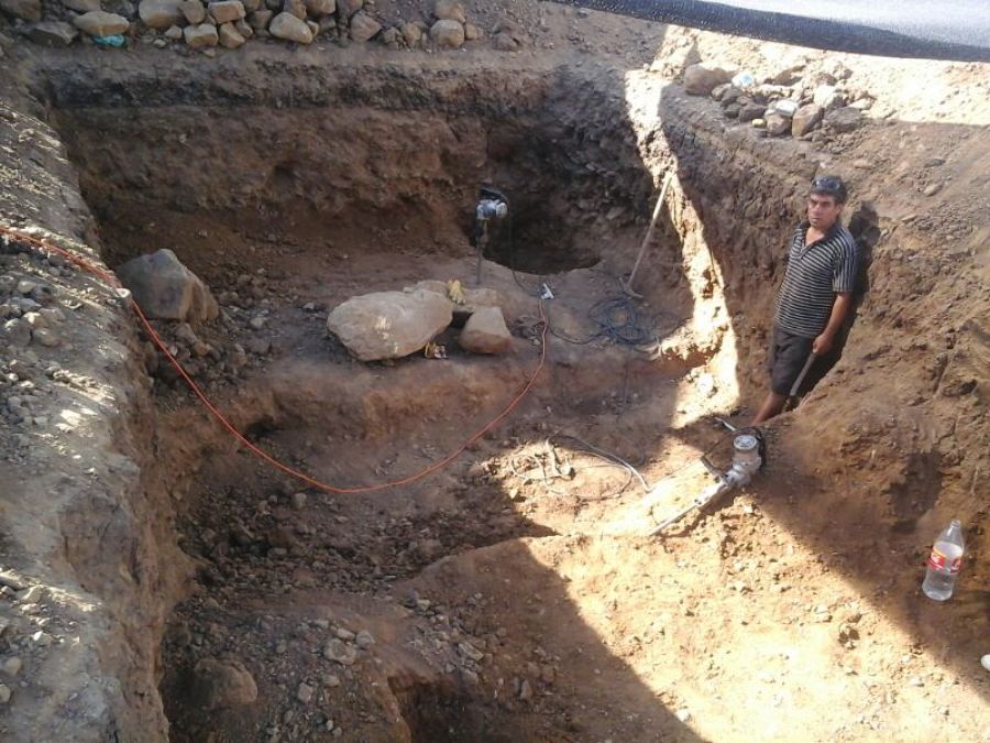 Excavación en plena Obra Chicureo Casa 54
