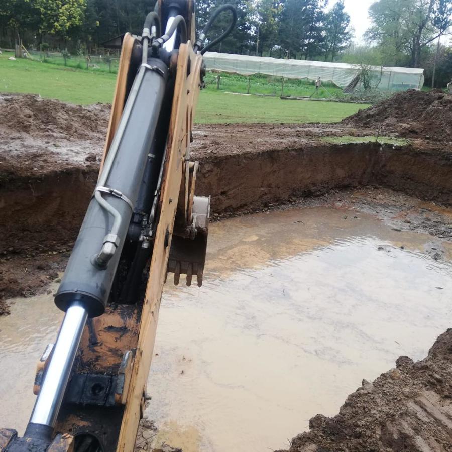 Excavación para piscina