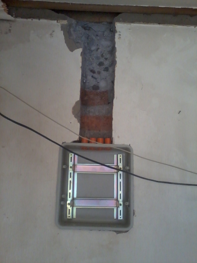 Instalación en embutida