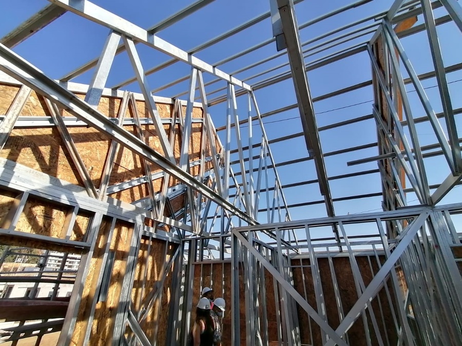 instalación estructura metalcon y cerchas